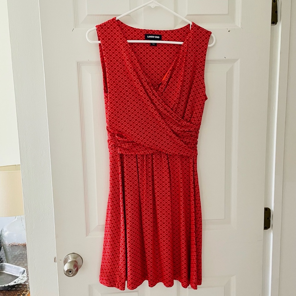 Lands’ End Faux Wrap Dress